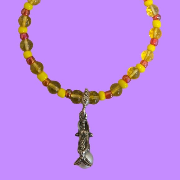 Citrine Mermaid charm bracelet~ 7 inches - Picture 3 of 4